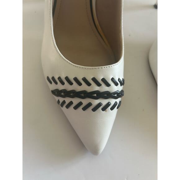 White House Black Market WHBM 4" Heels Stiletto Whipstitch Pattern Size 9 - Picture 12 of 13